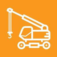 Lifter Crane Line Color Background Icon vector