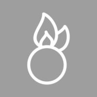 Danger of Flame Line Color Background Icon vector