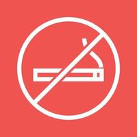 No Smoking Line Color Background Icon vector