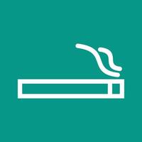 Cigarette SIgn Line Color Background Icon vector