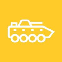 Infantry Tank Line Color Background Icon vector