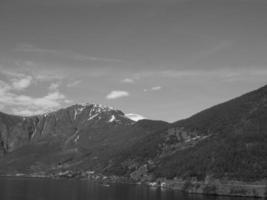 flam and the aurlandsfjord in norway photo