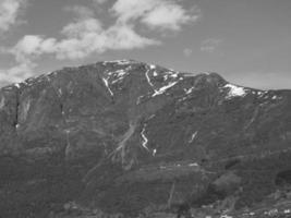 flam y el aurlandsfjord en noruega foto