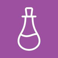 Flask Line Color Background Icon vector