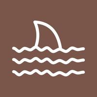 Dangerous Shark Line Color Background Icon vector