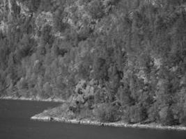 flam y el aurlandsfjord en noruega foto