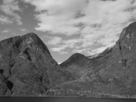 flam and the aurlandsfjord in norway photo