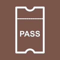 Passes Line Color Background Icon vector