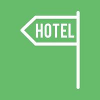 Hotel Sign Line Color Background Icon vector