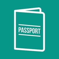 Passport Line Color Background Icon vector