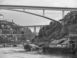 the cit of Porto at the douro river photo