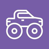 Monster Truck Line Color Background Icon vector