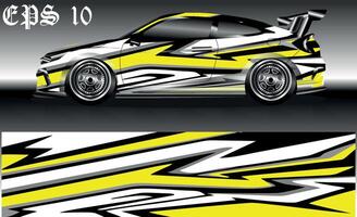 car wrap abstract racing graphic background for vinyl wrap and stickers vector