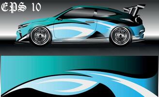 car wrap abstract racing graphic background for vinyl wrap and stickers vector