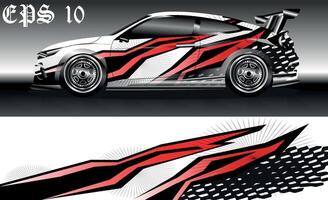 car wrap abstract racing graphic background for vinyl wrap and stickers vector