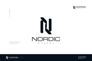 Abstract Letter N Logo Design with Minimalist and Futuristic Concept for Business and Technology Brand Logo vector