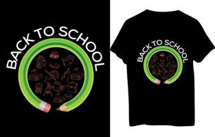 Back To School T-Shirt Design vector