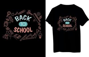 diseño de camiseta de regreso a la escuela vector