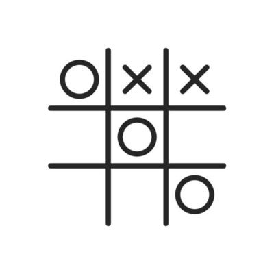 Tic tac toe game icon black color flat style Vector Image