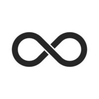 icono de símbolo de infinito aislado sobre fondo blanco vector