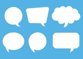 Speech bubble set isolated on white background vector