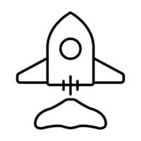 Rocket icon Illustration. suitable for start up icon. icon related to developer. Line icon style. suitable for apps, websites, mobile apps. Simple vector design editable