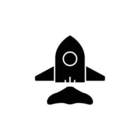 Rocket icon Illustration. suitable for start up icon. icon related to developer. Glyph icon style. suitable for apps, websites, mobile apps. Simple vector design editable