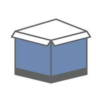 Cargo box icon illustration. Two tone icon style. icon related to logistic, delivery. Simple vector design editable