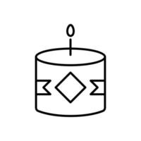 Chineses, japan candle icon illustration. icon related to lunar new year. asian traditional. line icon style. Simple vector design editable