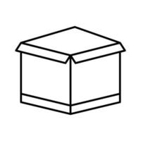 Cargo box icon illustration. Line icon style.  icon related to logistic, delivery. Simple vector design editable