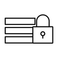 ilustración de icono de bloqueo de datos grandes. candado, seguridad. icono relacionado con el desarrollador. estilo de icono de línea. adecuado para aplicaciones, sitios web, aplicaciones móviles. diseño vectorial simple editable vector