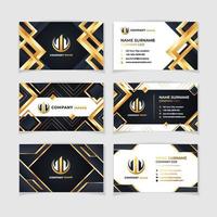 Elegant Black and Gold Business Card Template vector