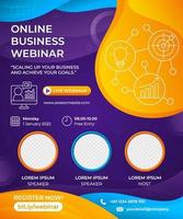 Online Webinar Poster Template vector