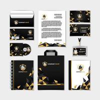 Modern Business Kit with Dark Base Color vector