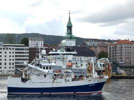 the city of Bergen and the fjords of norway photo