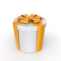 Gift box isolated on background photo