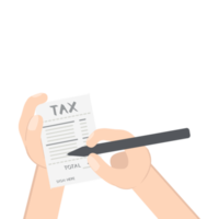 hand sign tax paper using pen png