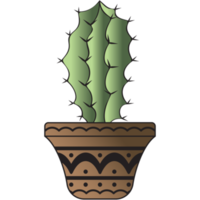 colección estética de planes de cactus vintage png