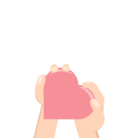 Hand Holding Heart Love Symbol Humanity and Charity Using Two Hand png