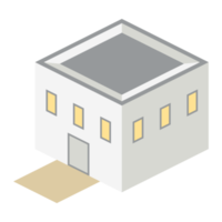 isometric simple buildings 3d universal scenery collection set png