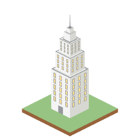 isometrisk skyskrapor 3d universell landskap samling uppsättning png