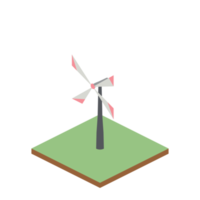 isometric power generation windmills 3d universal scenery collection set png