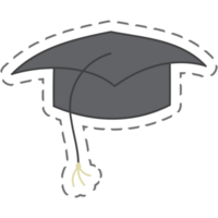 Aesthetic Graduation hat Sticker Back To School png