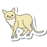 Aesthetic Cat Sticker Various Poses png