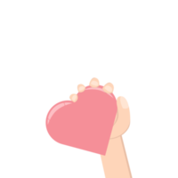 Right Handed Holding Heart Love Symbol Humanity and Charity png