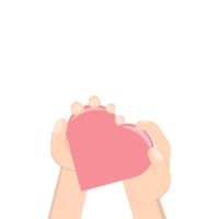 Hand Holding Heart Love Symbol Humanity and Charity Using Two Hand png