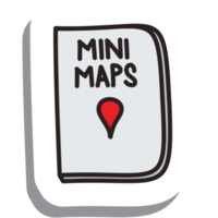 Ästhetisches niedliches Sticker-Urlaubs-Mini-Map-Bullet-Journal png