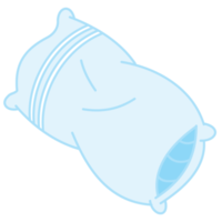 conjunto de colección de almohadas estéticas azules para bebés nacidos png