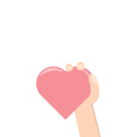 Right Handed Holding Heart Love Symbol Humanity and Charity png