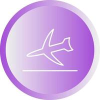 icono de vector de aterrizaje de vuelo